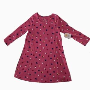 NWT Girls Faded Glory, Size L, pink polka dot dress